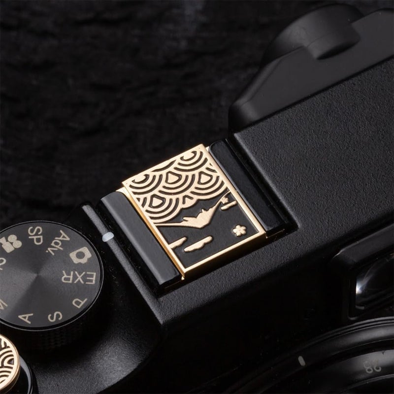 DBZZ غطاء حذاء ساخن لكاميرا بنمط الموجة وزر غالق الكاميرا لفوجي فيلم X-T50 X-S20 X-S10 X-T4 XT30 لنكون Z6iii Z7 Z30 Z50 ZF (غطاء نحاسي YH) - Image 3